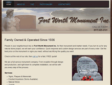 Tablet Screenshot of fortworthmonument.com